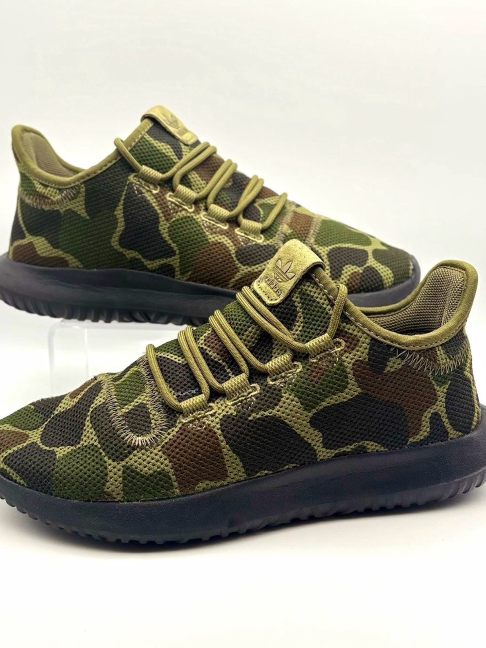 adidas Camo Knit Sneakers - Olive Green & Brown